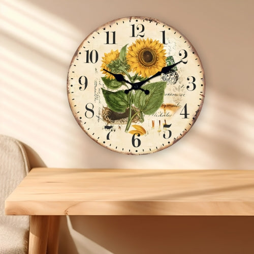 Sunflower Design Wall Clock