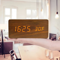 Led Wooden Digital Alarm Clock