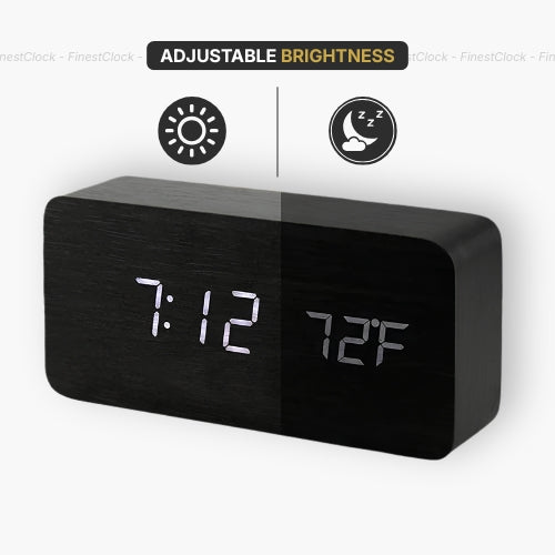 Led Wooden Digital Alarm Clock