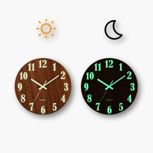 Luminous Silent Wall Clock