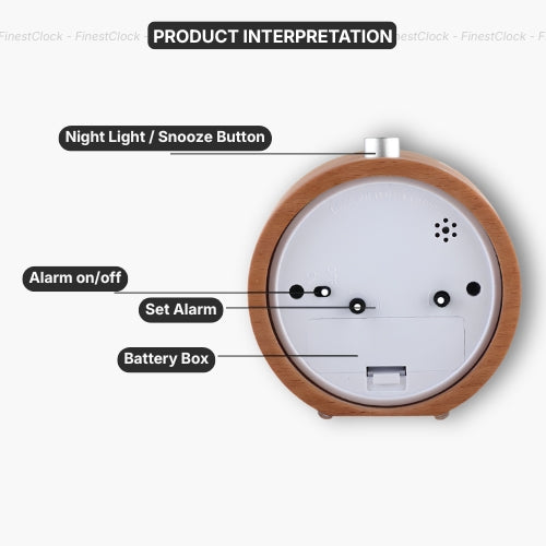 Wooden Round Clock
