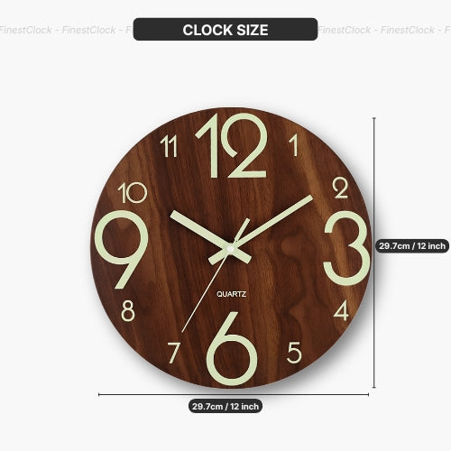 Luminous Silent Wall Clock