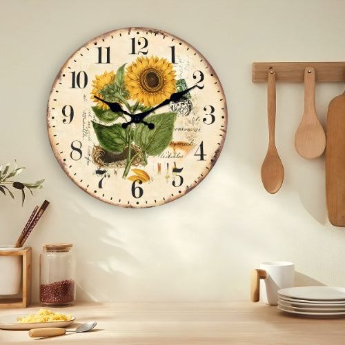 Sunflower Design Wall Clock