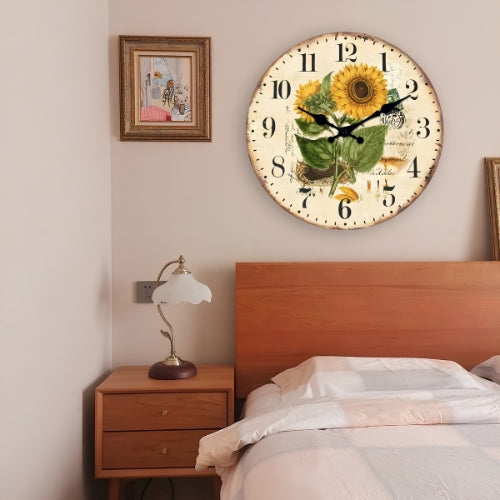 Sunflower Design Wall Clock