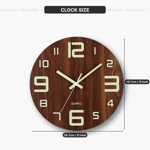 Luminous Silent Wall Clock