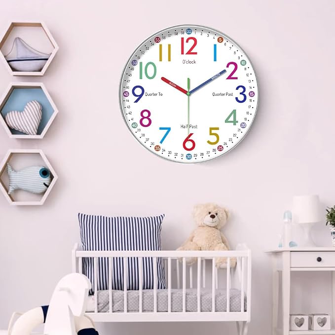 Children's Learning Clock On The Wall