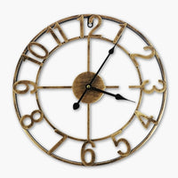 Gold Vintage Round Wall Clock