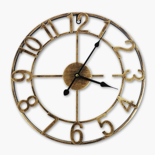 Gold Vintage Round Wall Clock
