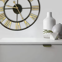 Large Metal Wall Clock Roman Numerals