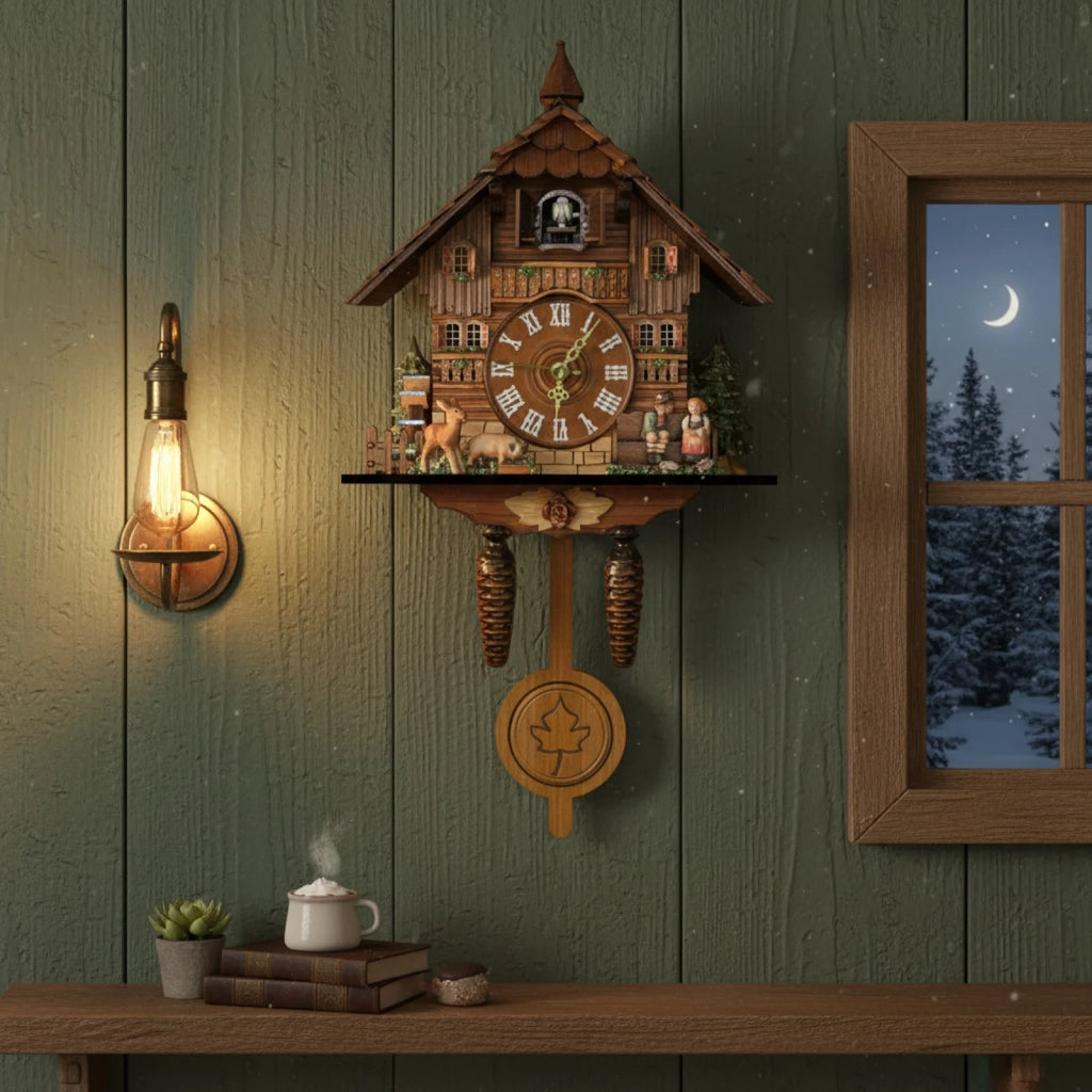 Antique Wooden Cuckoo Clock