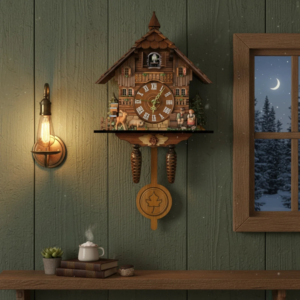 Antique Wooden Cuckoo Clock