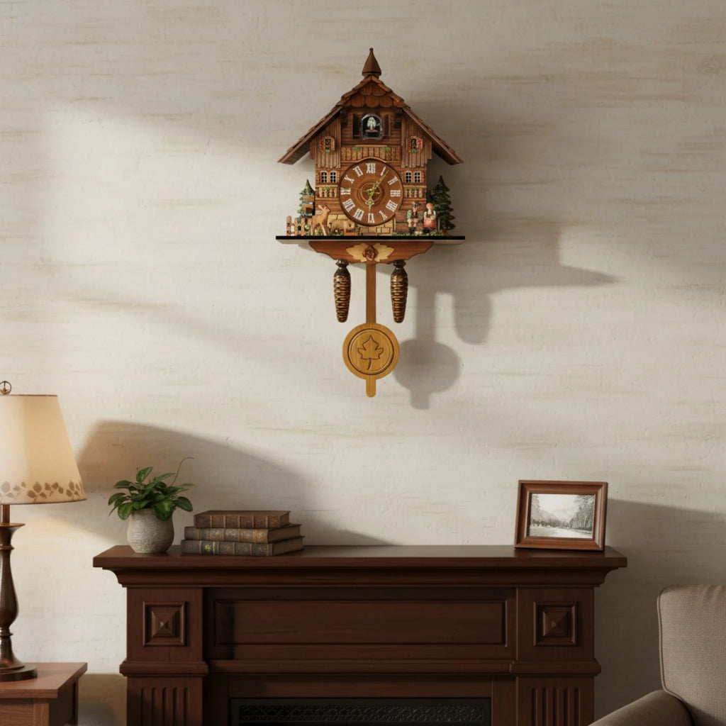 Antique Wooden Cuckoo Clock