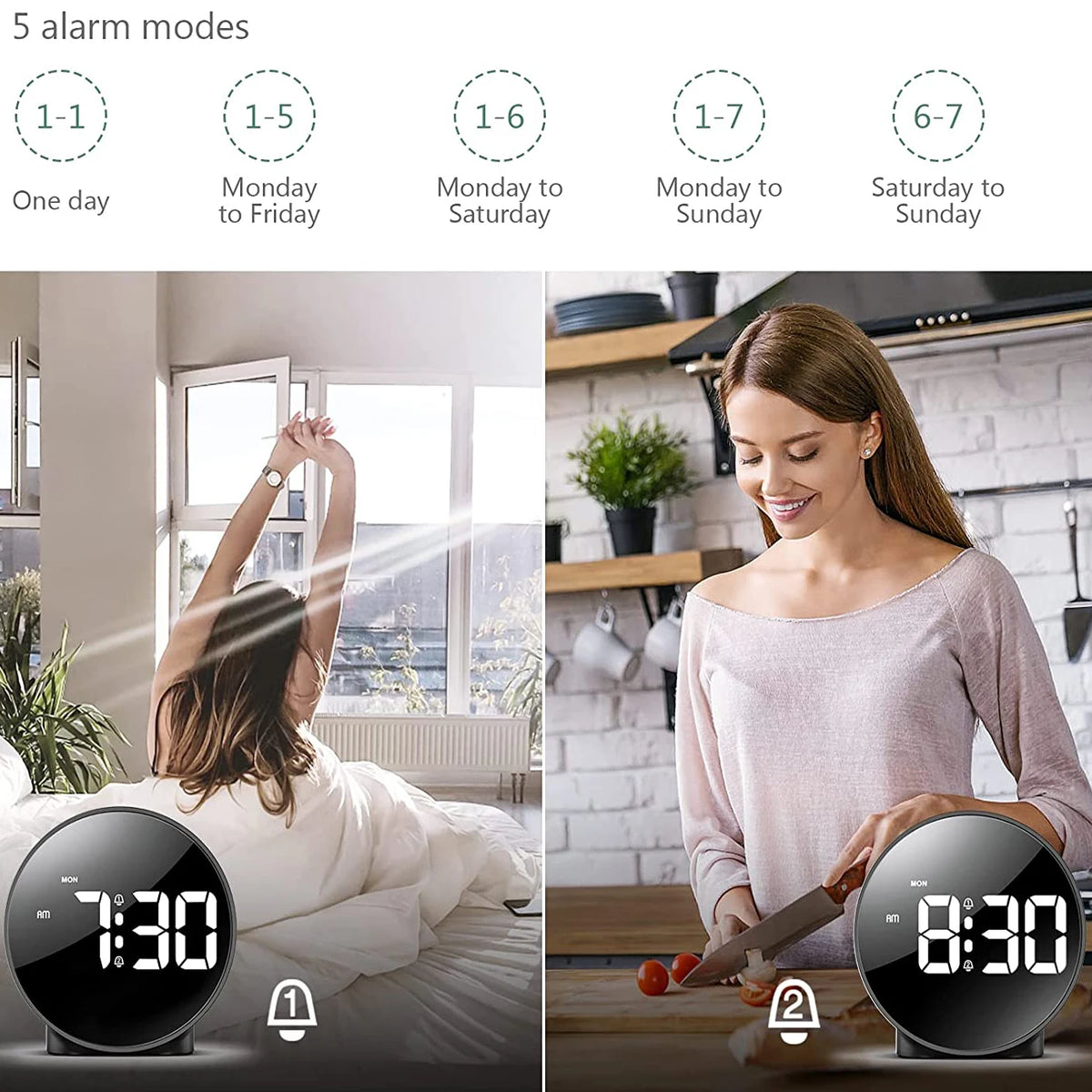 Digital Table Clock With Alarm