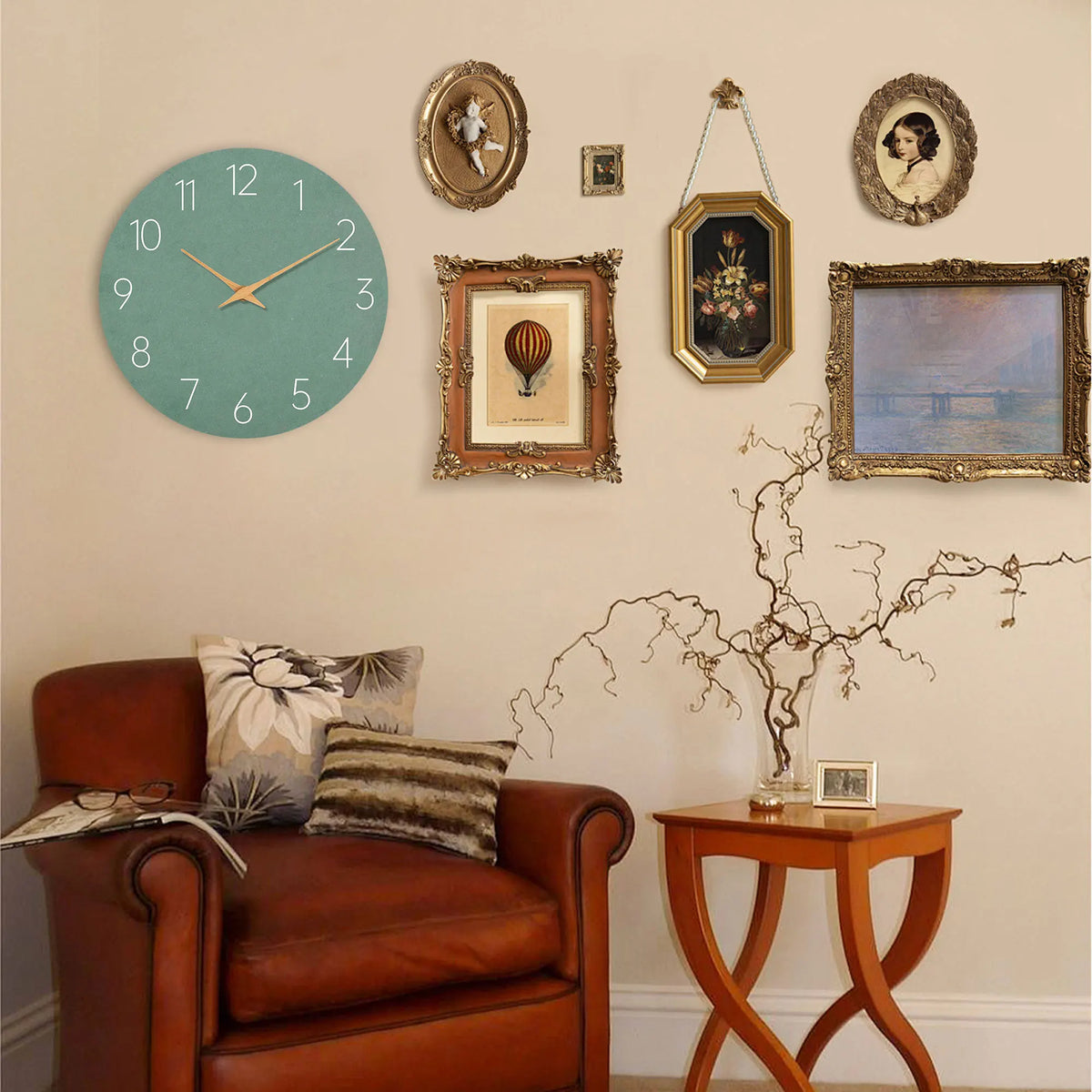 Green Kitchen Wall Clock