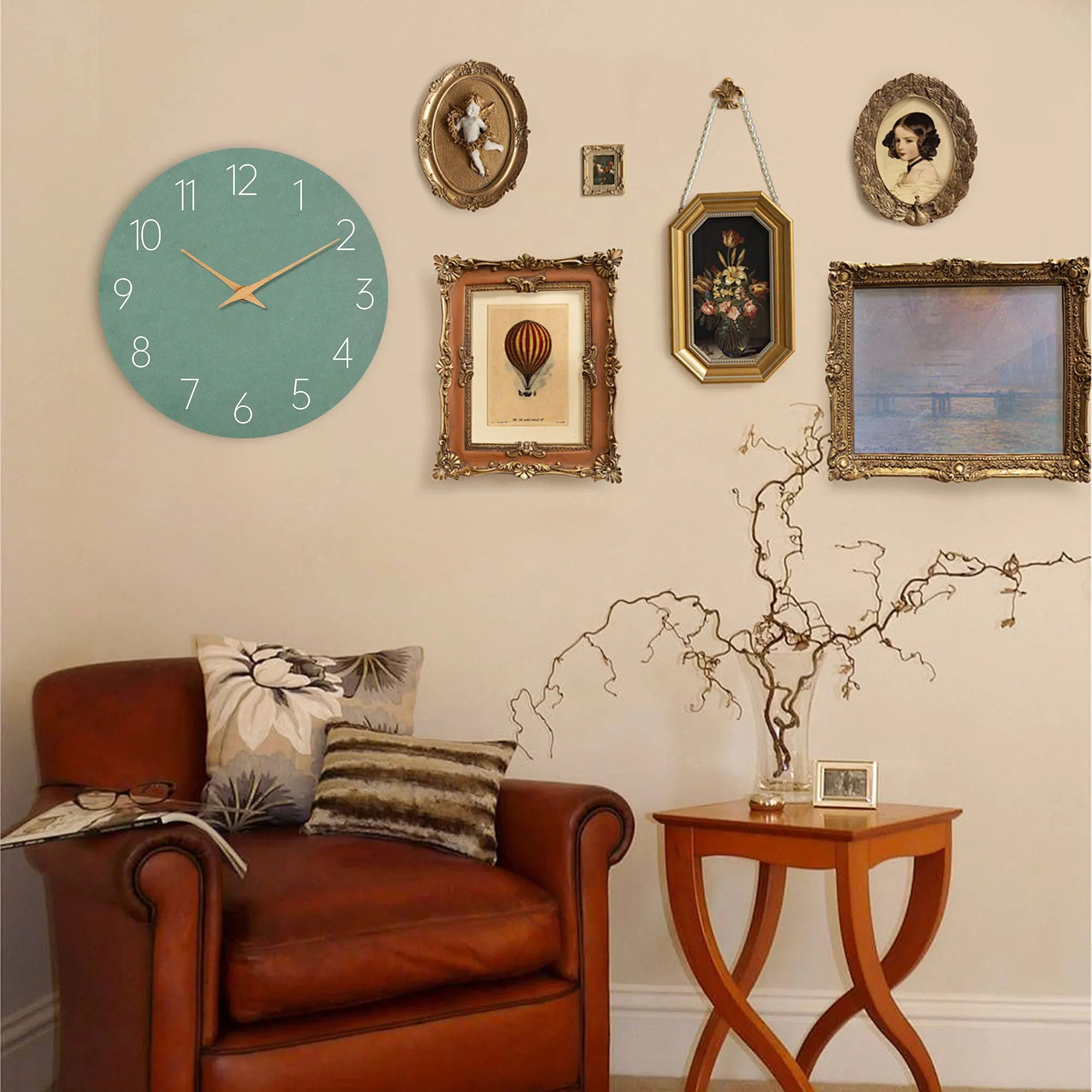Green Kitchen Wall Clock