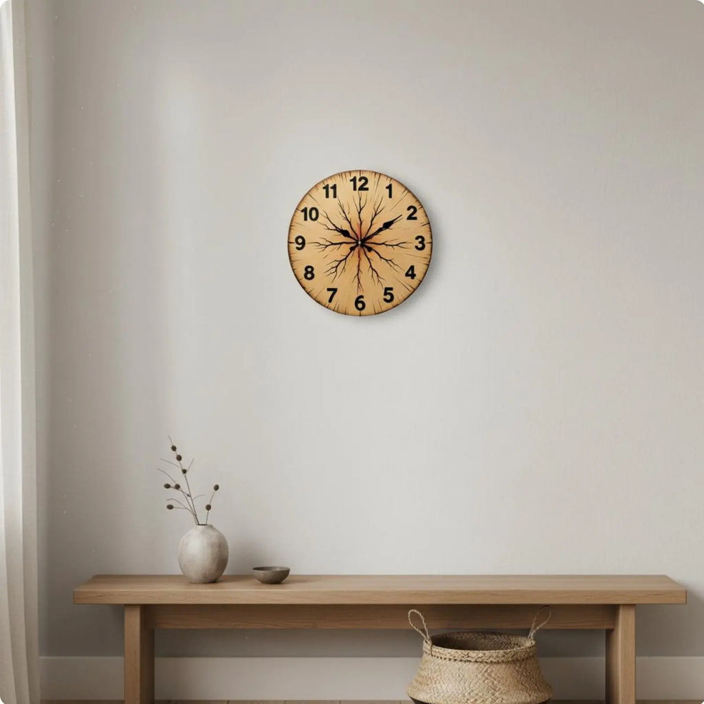 Wood Grain Wall Clock