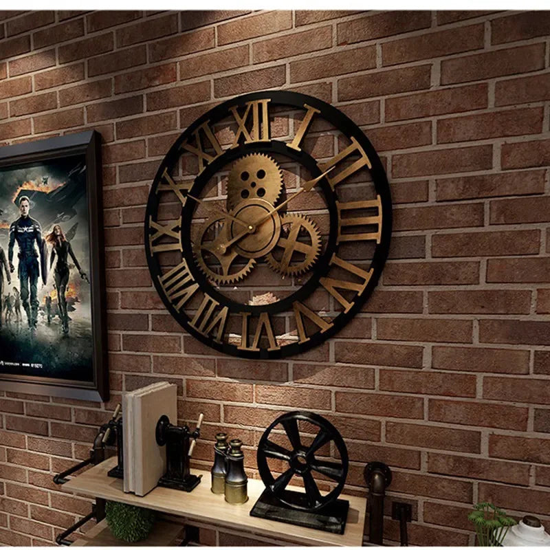 Clock Wall Wood Large Old European