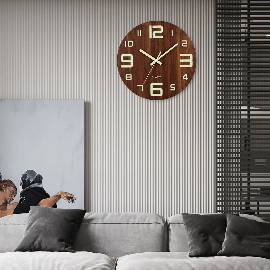 Luminous Silent Wall Clock