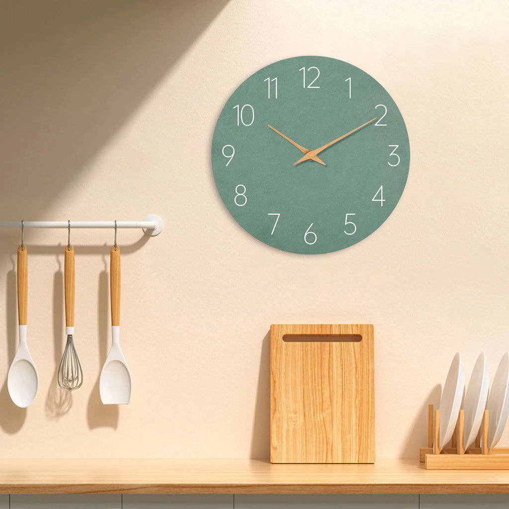Green Kitchen Wall Clock
