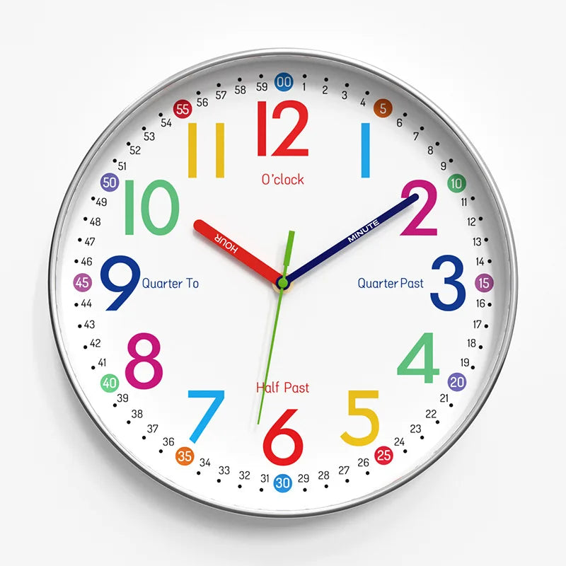 Children's Learning Clock On The Wall