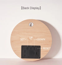 Led Digital Wall Clock With Date Temperature Calendar