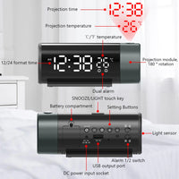 Digital Alarm Clock radio with projection