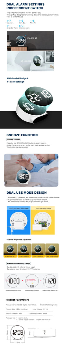 Digital Table Clock With Alarm