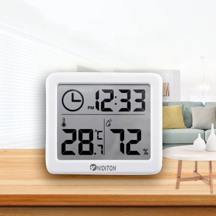 Digital Alarm Clock With Temperature And Humidity