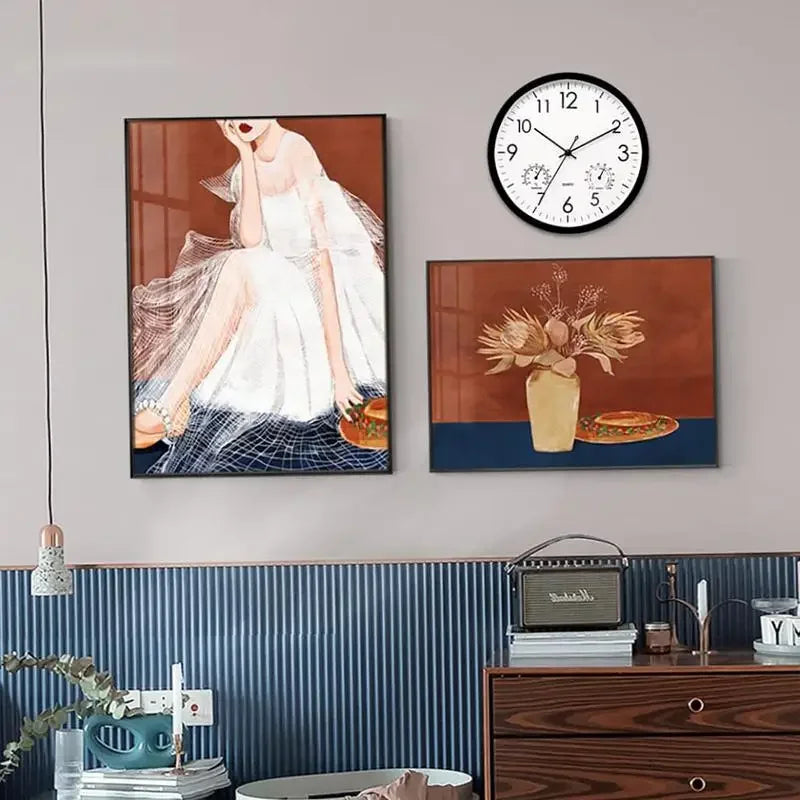 Decorative Outdoor Thermometer And Clock