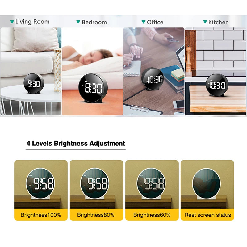 Digital Table Clock With Alarm