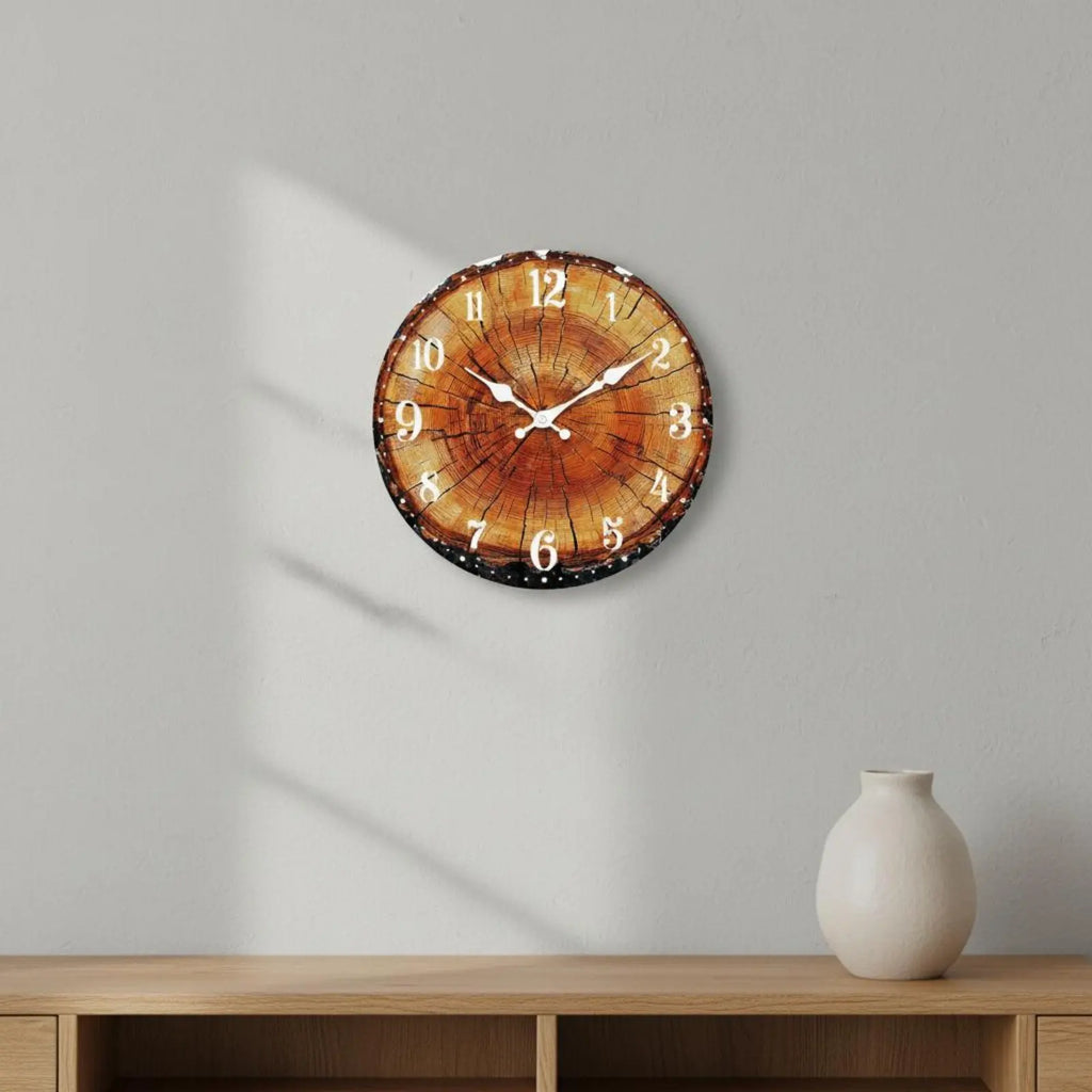 Wood Grain Wall Clock