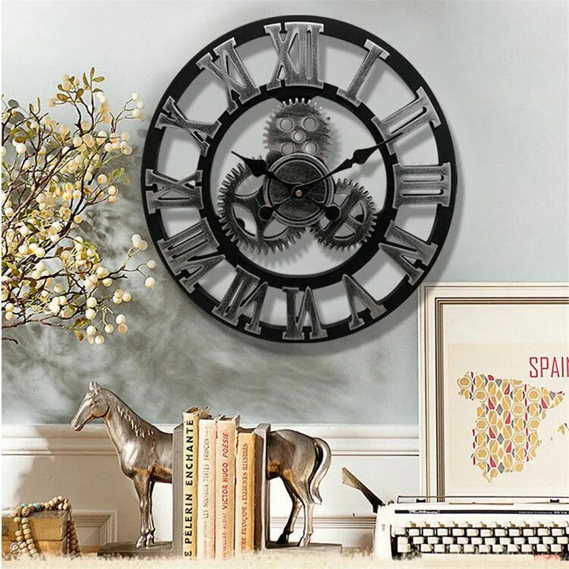 Clock Wall Wood Large Old European
