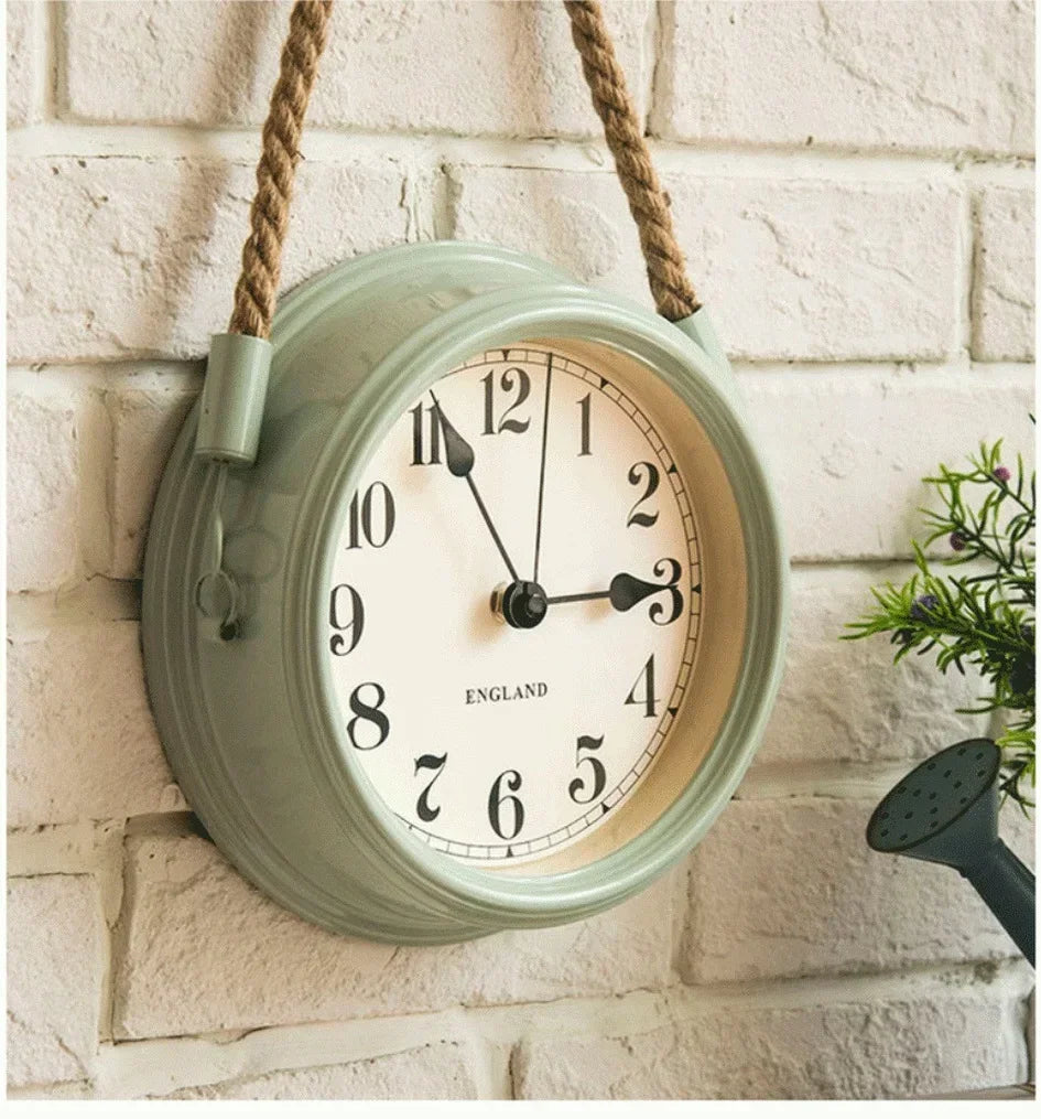 Vintage Style Metal Wall Clock