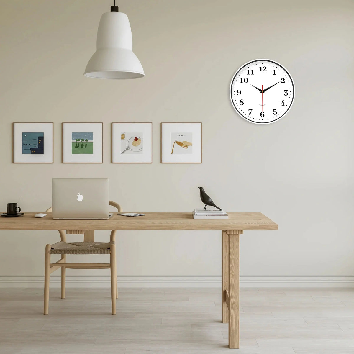 White Simple Wall Clock Design
