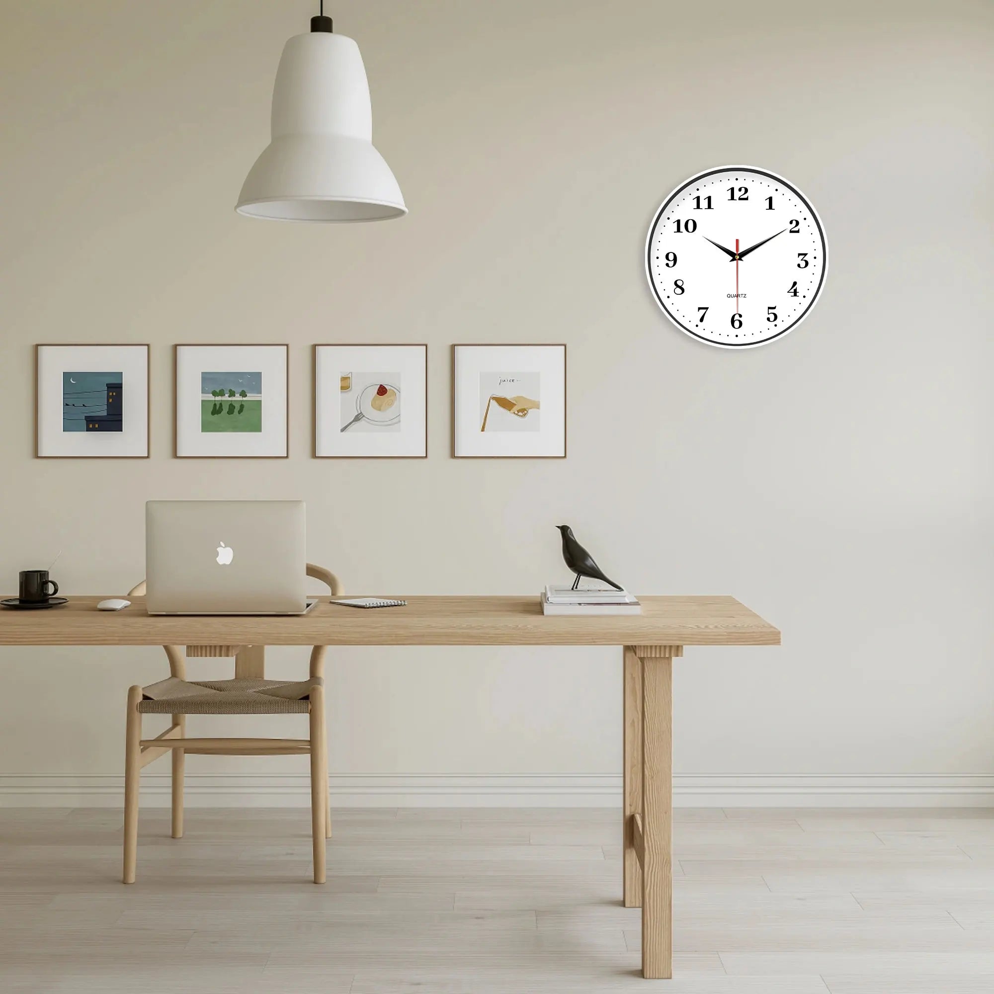 White Simple Wall Clock Design