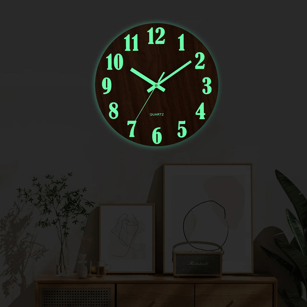 Luminous Silent Wall Clock