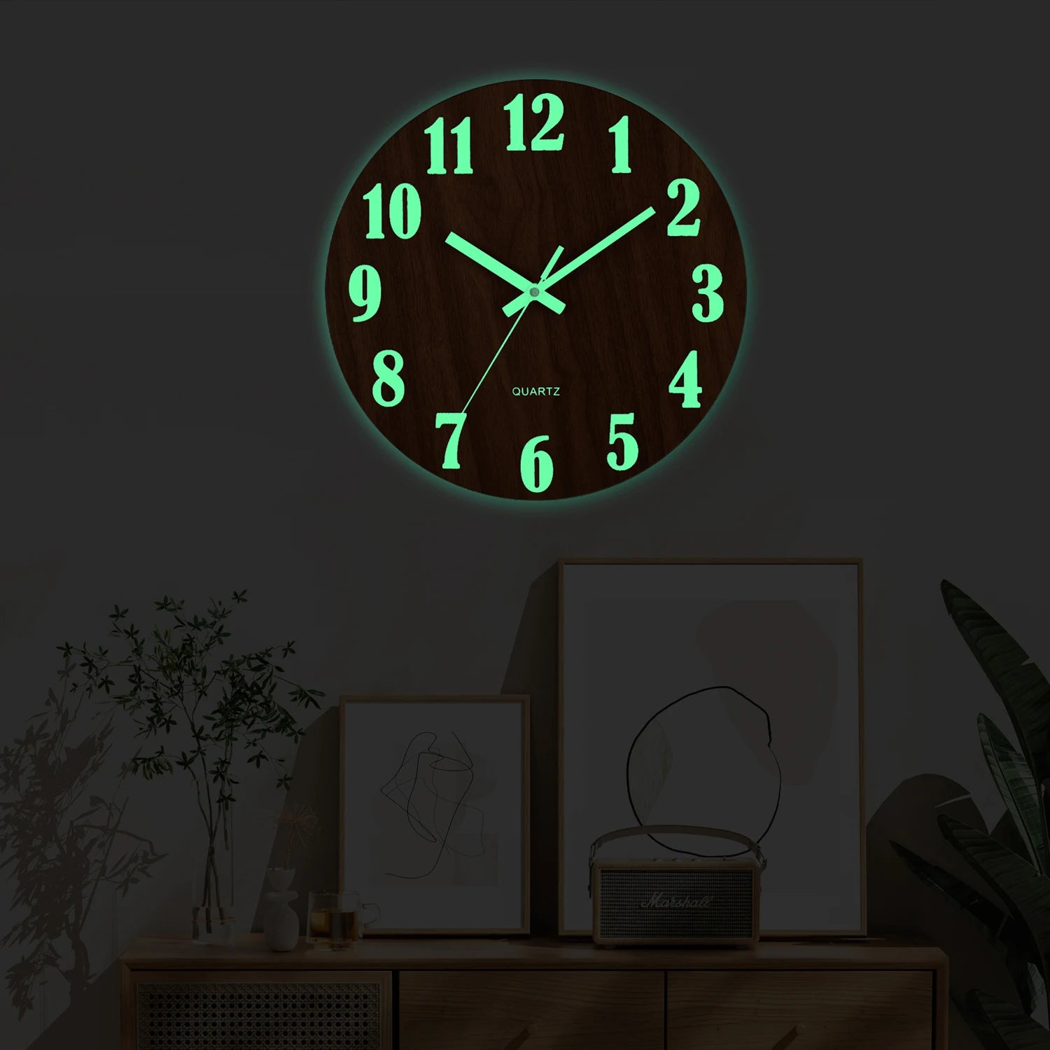 Luminous Silent Wall Clock