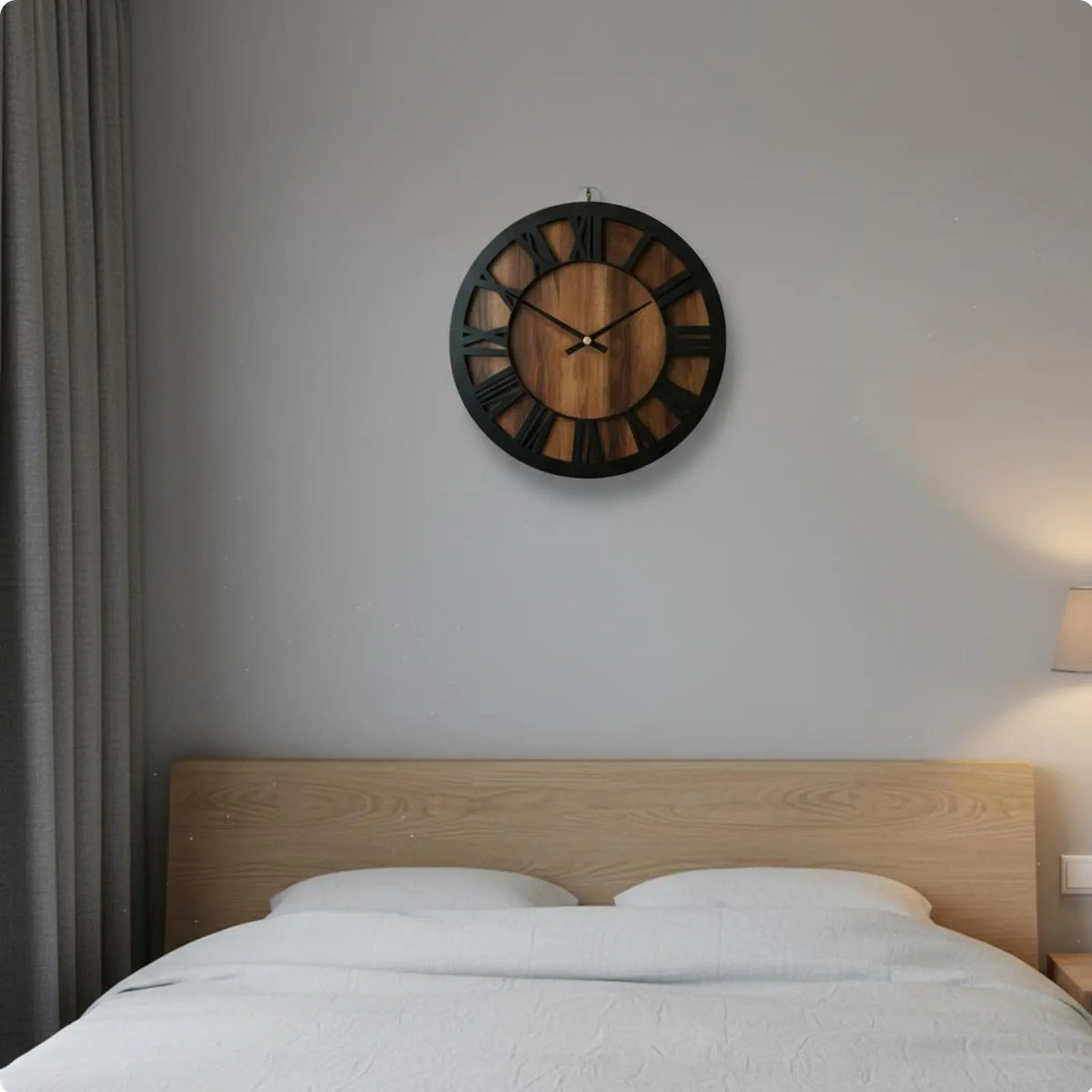 Wood Grain Wall Clock