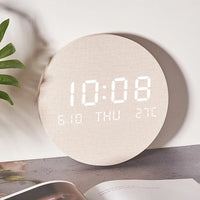 Led Digital Wall Clock With Date Temperature Calendar