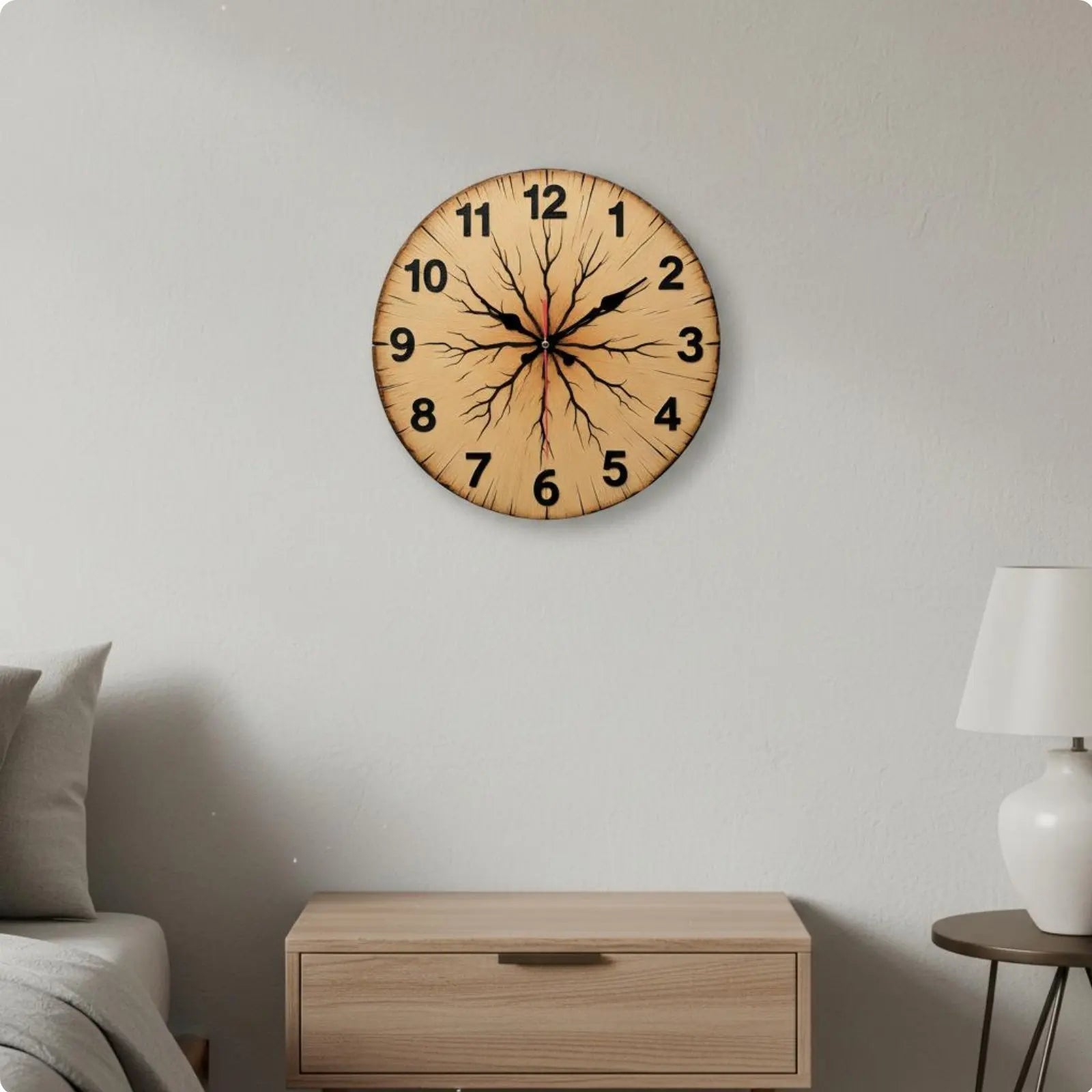 Wood Grain Wall Clock