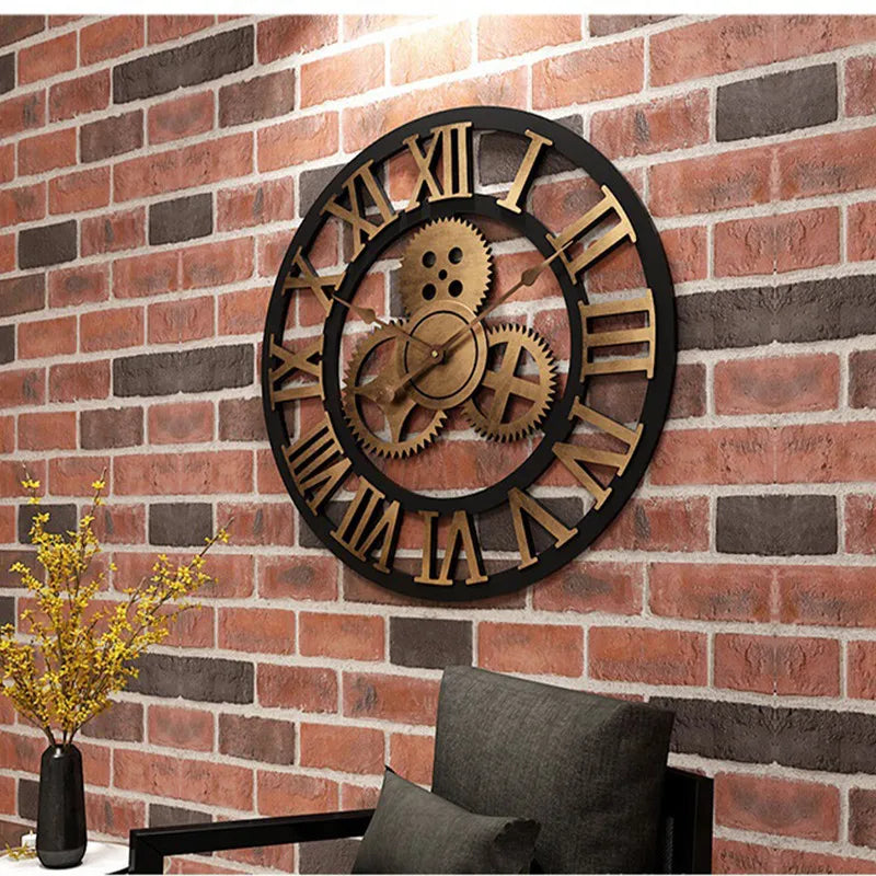Clock Wall Wood Large Old European