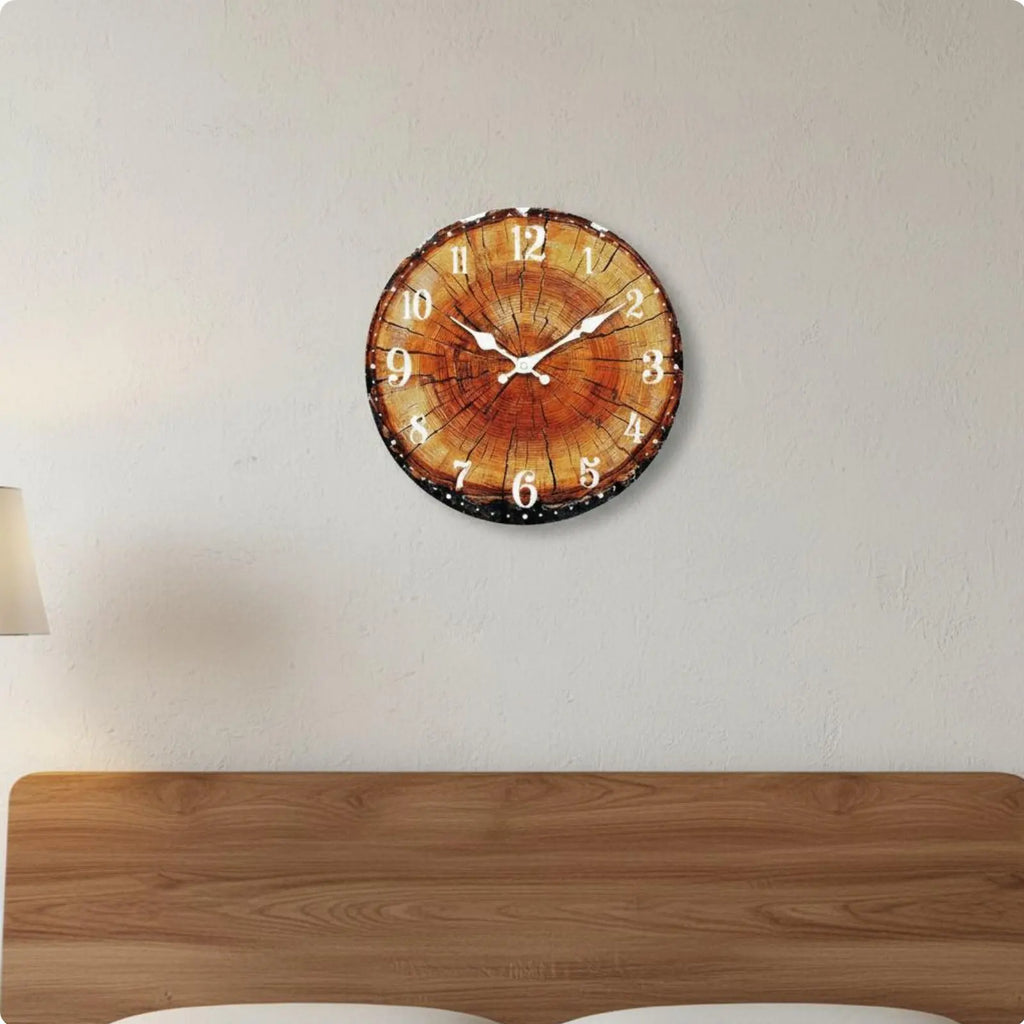 Wood Grain Wall Clock