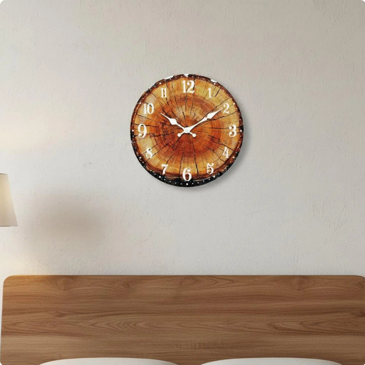 Wood Grain Wall Clock