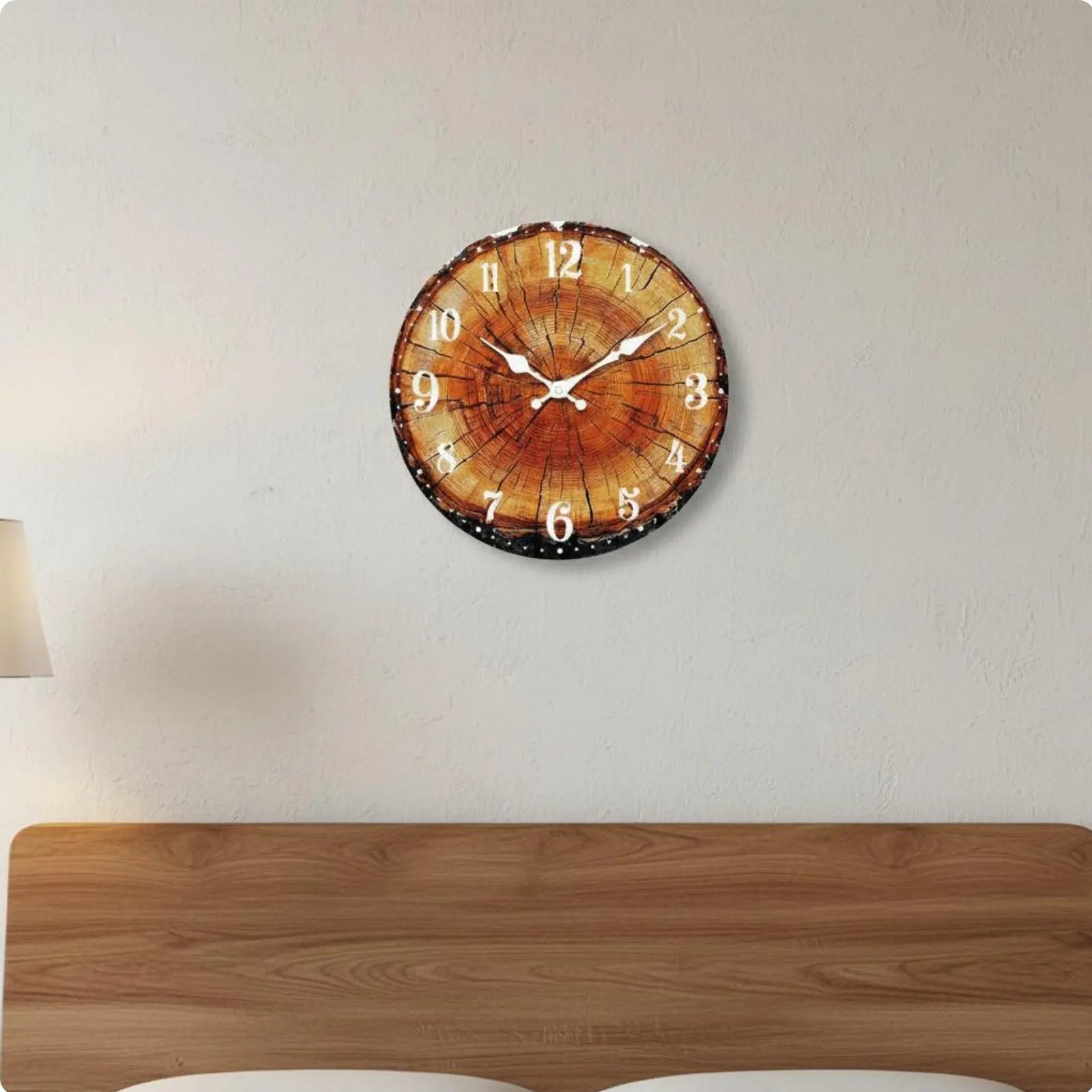 Wood Grain Wall Clock