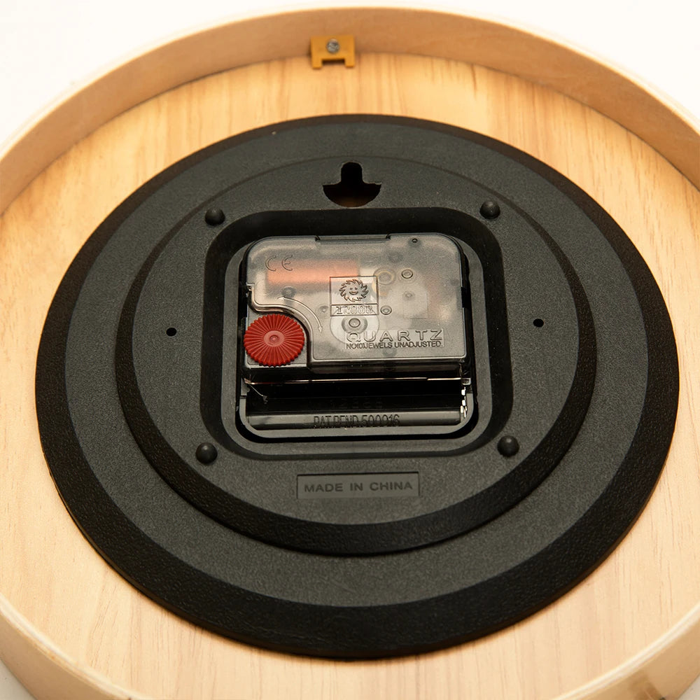Square Wood Mantel Clock