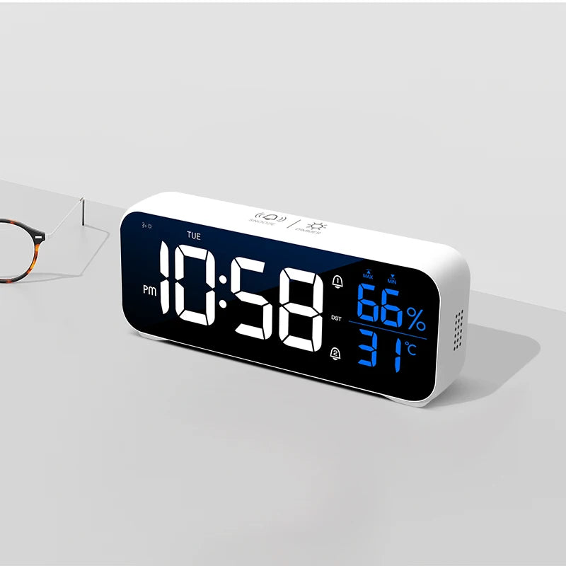 Digital Clock With Temperature And Humidity Display