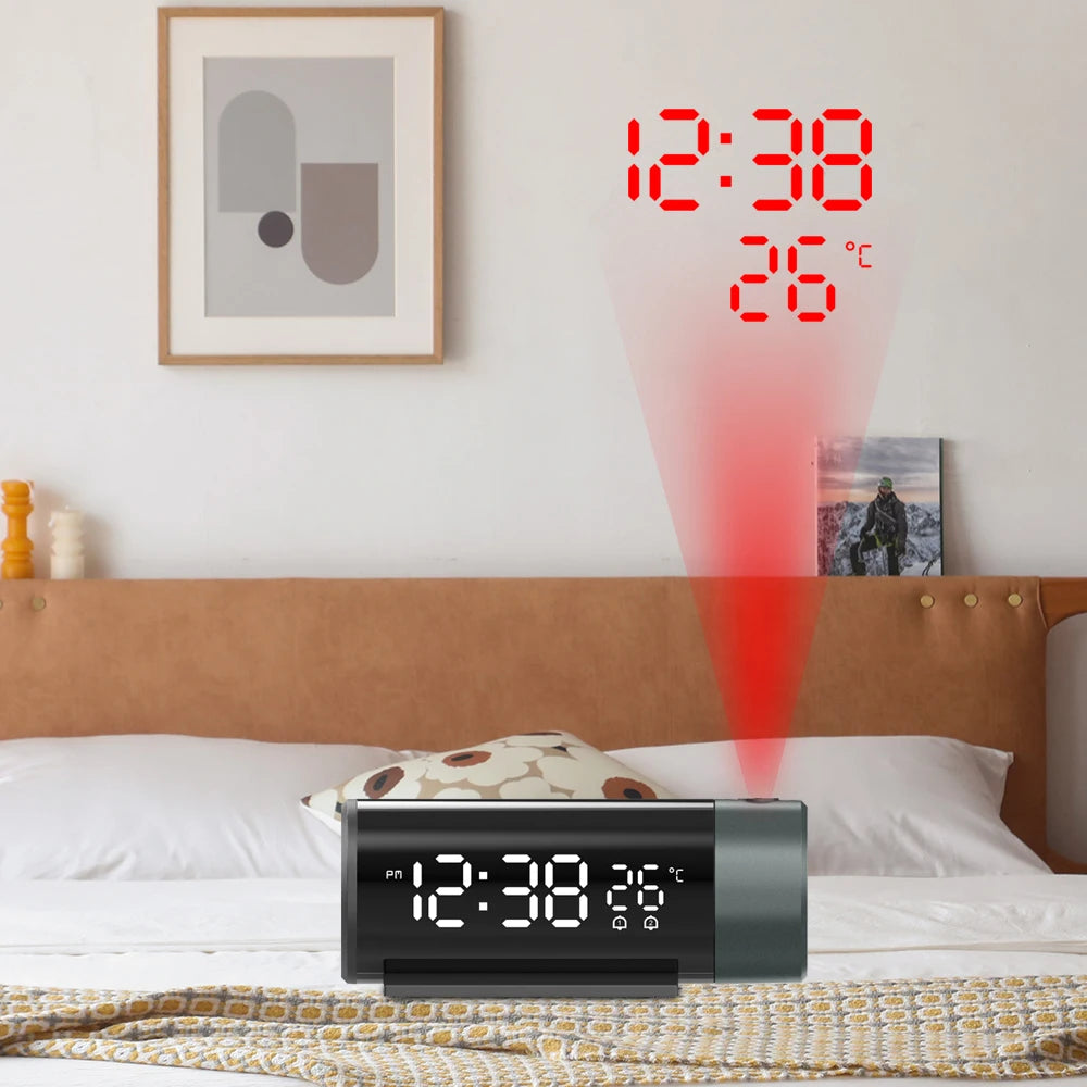 Digital Alarm Clock radio with projection
