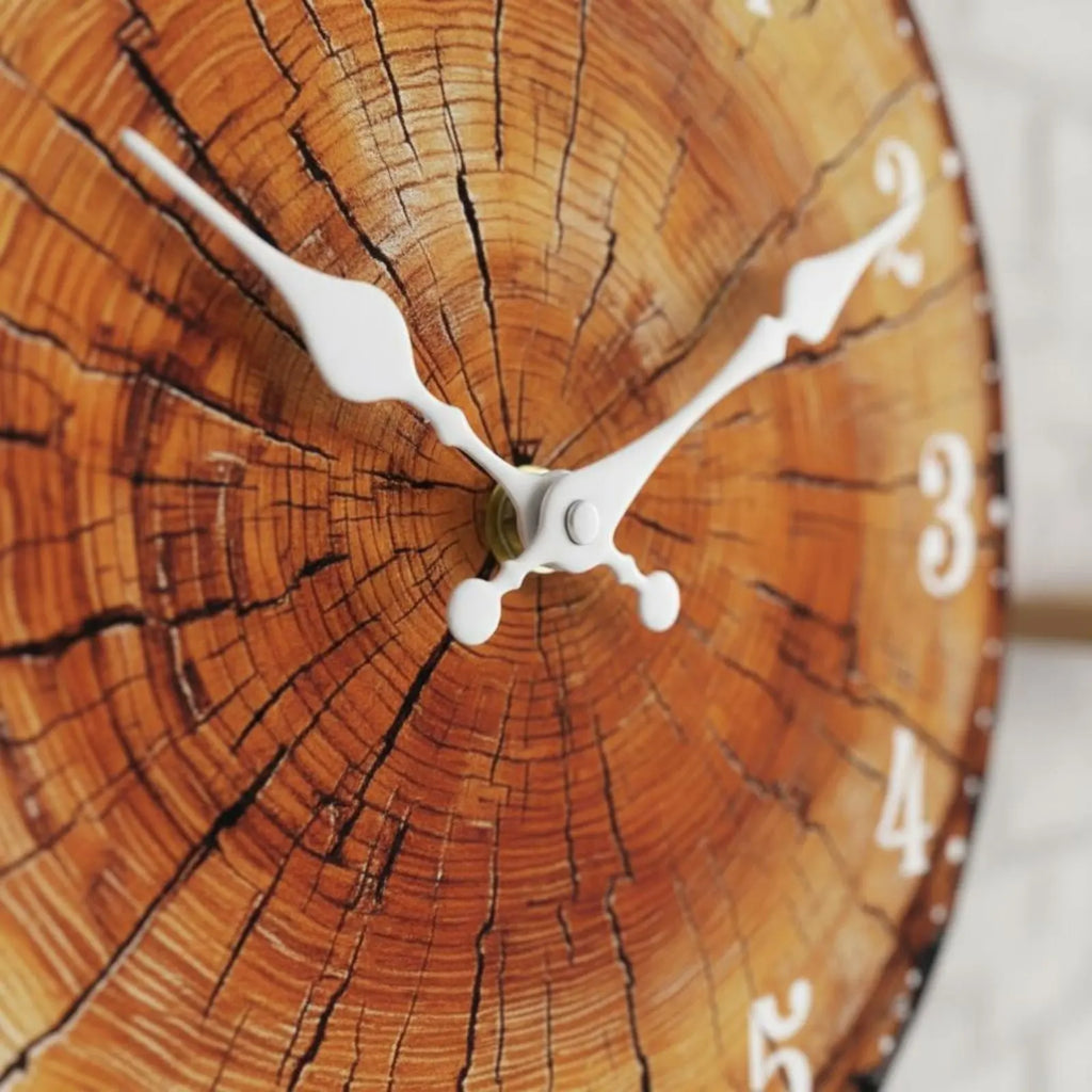 Wood Grain Wall Clock