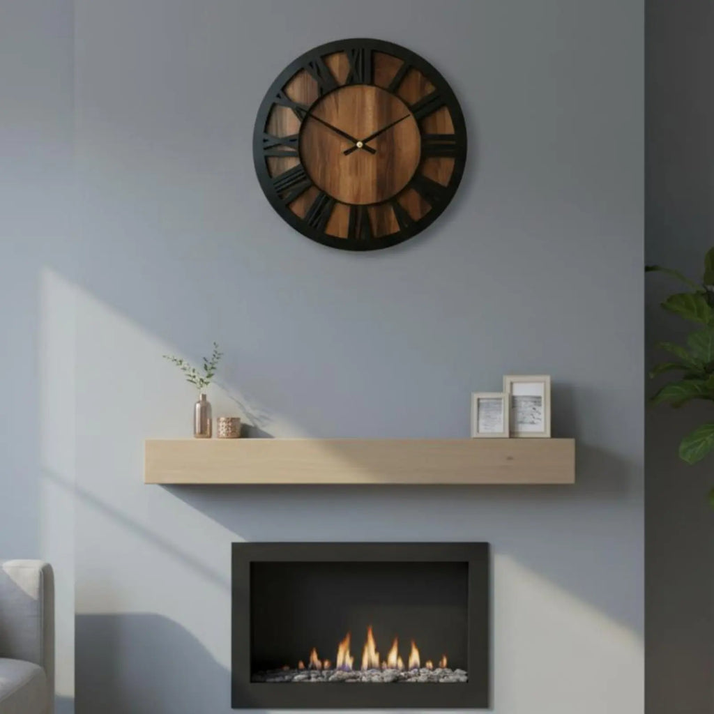 Wood Grain Wall Clock