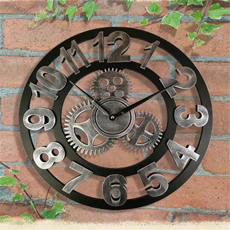 Clock Wall Wood Large Old European